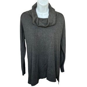 Dark Gray Tunic Cowl Neck Sweater - Size M